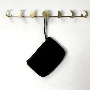 Black corduroy wristlet